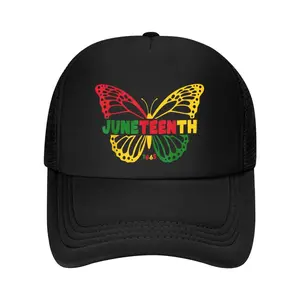 Juneteenth 1865 Butterfly Afro Free-ish Black History Women Baseball Cap