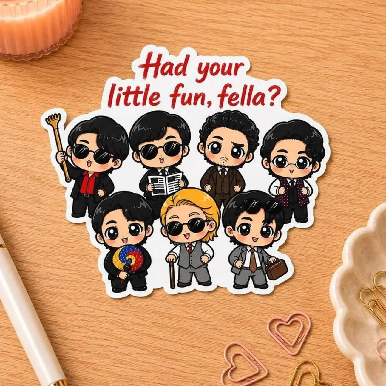 Kpop 2.0 sticker concert freebies idea OT7