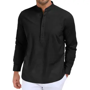 Men's Cotton Button Down Shirts Long Sleeve Comfy Casual Shirt for Men S-XXL