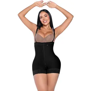 FAJA LA SEXY 7151 High Waisted Shapewear with Zipper Removable Bars & Adjustable Ties for Strapless Dresses Ultrainvisible Technology Womenswear Seamless Short