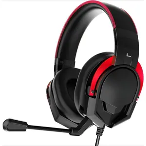 3C9-HPS020  A88 Gaming Headset with Microphone, Stereo Wired Noise Cancelling Over-Ear Headphones with Mic for Pc, Ps5, Xbox One Series X/s, Ps4, Computer, Laptop, Mac, Nintendo, Gamer (Red)