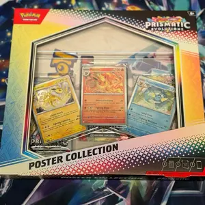 Prismatic Evolutions Poster Collection 1XXL Poster, Promo Cards, and Booster Packs - Includes 3 Posters, 3 Promo Cards, and 3 Booster Packs