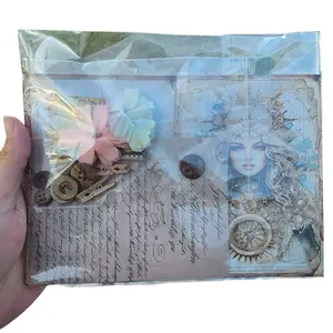100 Piece Junk Journal Kit with Stickers and Ephemera for Creative Scrapbooking and Journaling, Crafting, Self care, Creative Expression