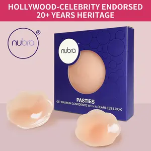 NuBra Pasties Small Reusable Cleavage Push-Up Seamless Sticky Bra for Everyday Wear Compact Discreet Coverage Versatile and Convenient