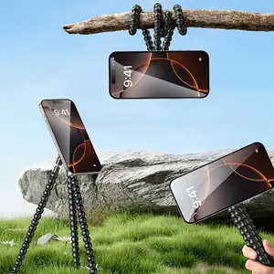 for Magsafe Flexible Magnetic Phone Tripod Mount Stand Holder Desk Bracket for Indoor Outdoor Video Recording Vlogging Selfie, Phone Tripod Universal for iPhone Samsung Galaxy Smartphone