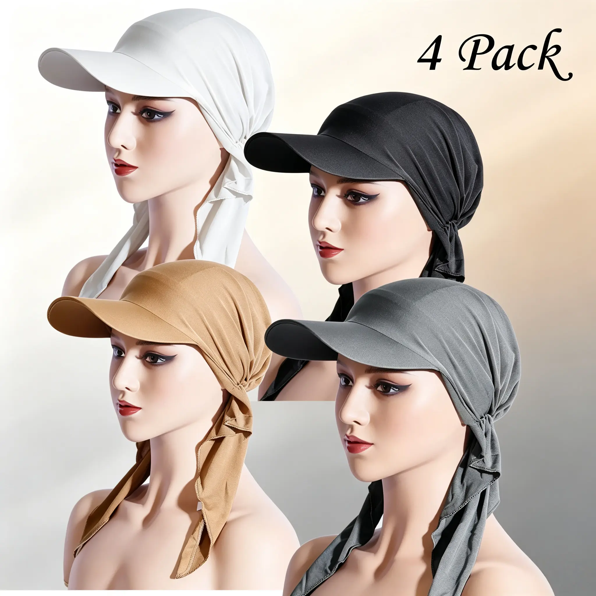 4 Pack Adjustable Baseball Caps for Women - Comfortable and Versatile Headwear in Multiple Colors