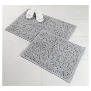 Superior 2 Piece Venere Floral Washable Bath Rug Set, Large