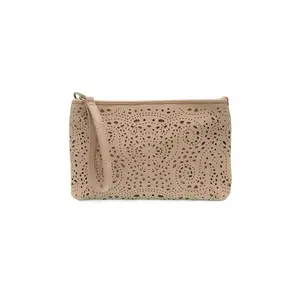 JOY SUSAN QUINN LAZER CUT EYELET 3-IN-1 CONVERTIBLE CROSSBODY CLUTCH