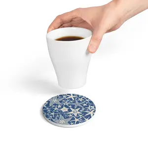 Blue Starfish Ceramic Coaster – Nautical Coastal Drink Coaster