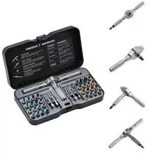 40 in 1 Magnetic Ratchet Screwdriver Set, Ratcheting handle, DIY Home Repair Tool Kit, for Electronics, Bicycle, Furnitures, Magnitizer, Phillips, Slot, Torx, Security Torx, Hex, portable, drill, tools gadgets, gift ideas, Magnetic Bit Screwdriver Sets, M