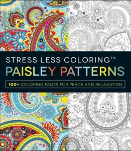 USED-Stress Less Coloring: Paisley Patterns: 100+ Coloring Pages for Peace and Relaxation by Adams Media (Paperback)