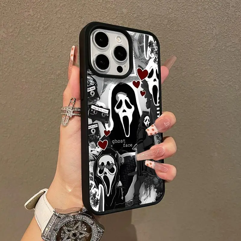 Trendy Magnetic Case for iPhone11/12/13/14/15/16/17/promax Scream Collage Art MagSafe Ready, Ultra Thin & Shockproof | Cute Pick for Girls
