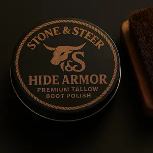 Stone & Steer Hide Armor Premium Tallow Boot Polish for Enhanced Shine and Protection
