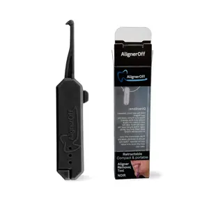 Clear Aligner & Retainer Remover Tool – Compact, Retractable for Invisalign, Nightguards, Retainers, & Snap-On Veneers – Orthodontic Tool. Color Noir imperfect teeth