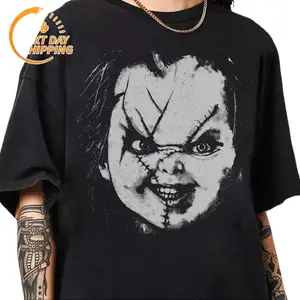 Chucky Halloween Shirt, Movie Tee, Fall Vibes, Spooky Season 45833 10Fashion Unisex T-shirts M-5XL