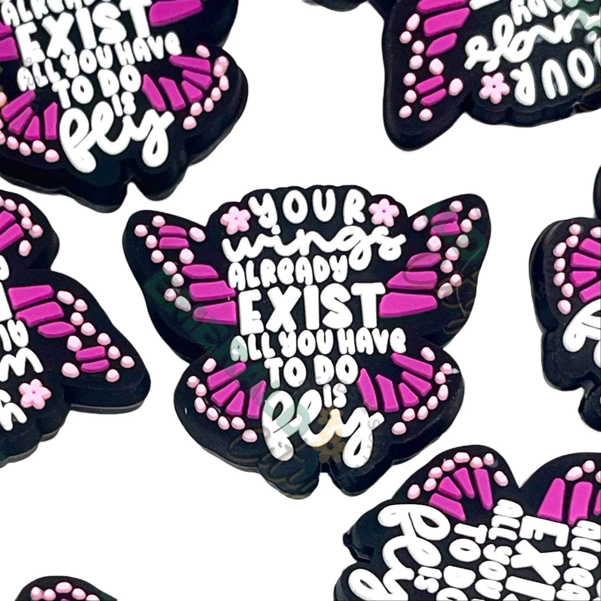 1pc Your Wings Already Exist, All You Have To Do Is Fly Custom Silicone Focal Beads Shape Like Butterfly