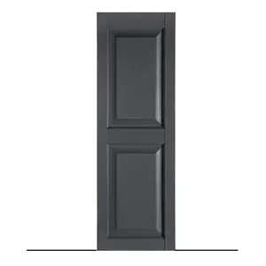 212 MAIN Premier Raised Panel Window Shutters with Center Mullion, IR521563007 Dark Gray Exterior Use Decorative Shutters for Baby Furniture Decoration - 15 x 63 in.