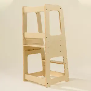 Wooden Learning Tower Step Stool – Adjustable Height