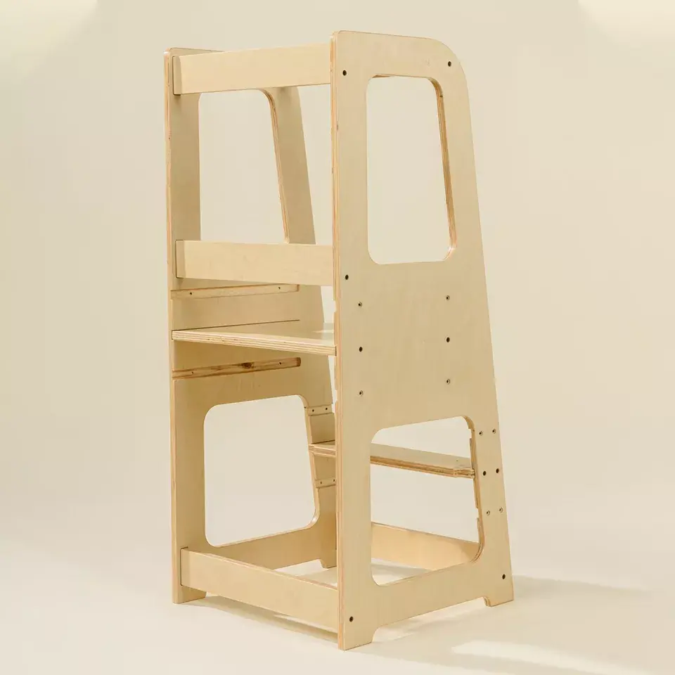 Wooden Learning Tower Step Stool – Adjustable Height