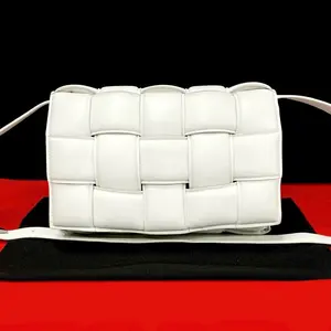 Pre-owned Bottega Veneta Calfskin Shoulder Bags Padded Cassette Leather Shoulder Bag