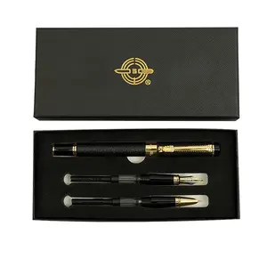 Classic Metal Pen Set, Office School Supplies, Smooth Writing, 3 Tip Sizes, Matte Finish, Ideal Gift for Men and Women, Writing Pens