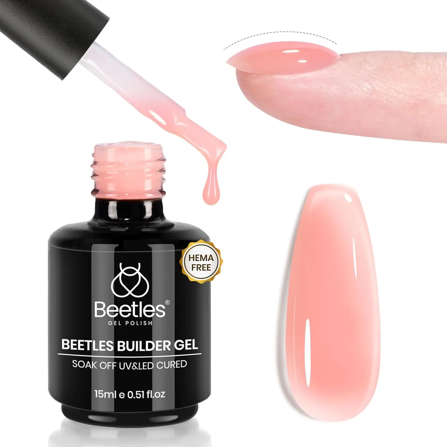 Builder Gel Nail-Delicate Rose-15ml-HEMA FREE