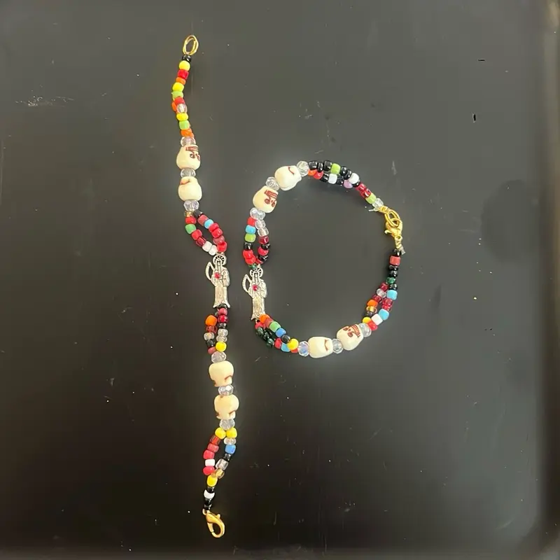 Santa Muerte Protection Bracelet- 7 Potencias themed