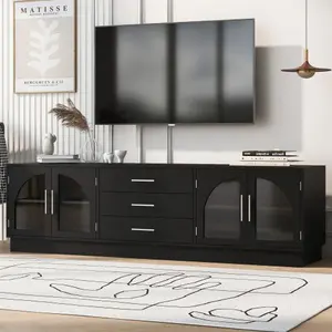 [Bellemave]VIBE HAUS 68.9'' Modern Minimalist TV Stand for TVs up to 75 Inches, Entertainment Center Media Console Cabinet with Adjustable Shelves for Living room(OLD SKU:N724P198482B)