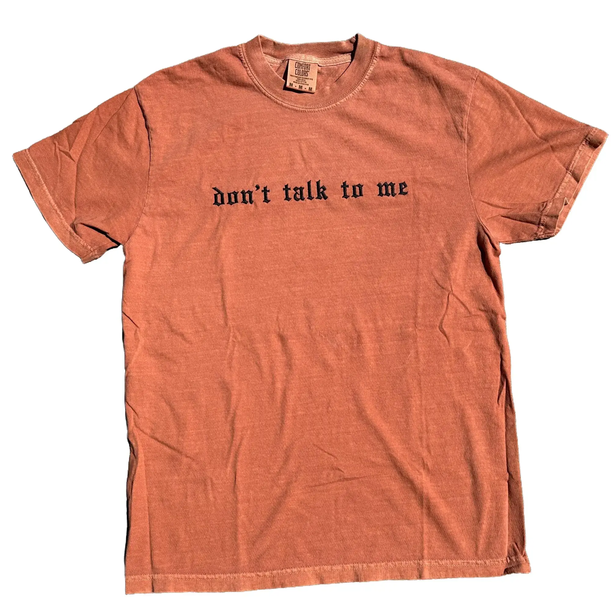 T-shirt Don't Talk To Me Embroidered Comfort Color TEE, Alt Fashion, Alternative, Shirt For Gamer