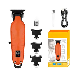 Km-2293 Metal Body Digital Display Cordless Electric Hair Trimmer, Professional Hair Cutting Tool, Precision Haircutting Machine, Cordless Hair Clippers