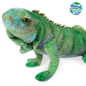 Real Planet™ Blue Iguana Realistic Plush Stuffed Animal