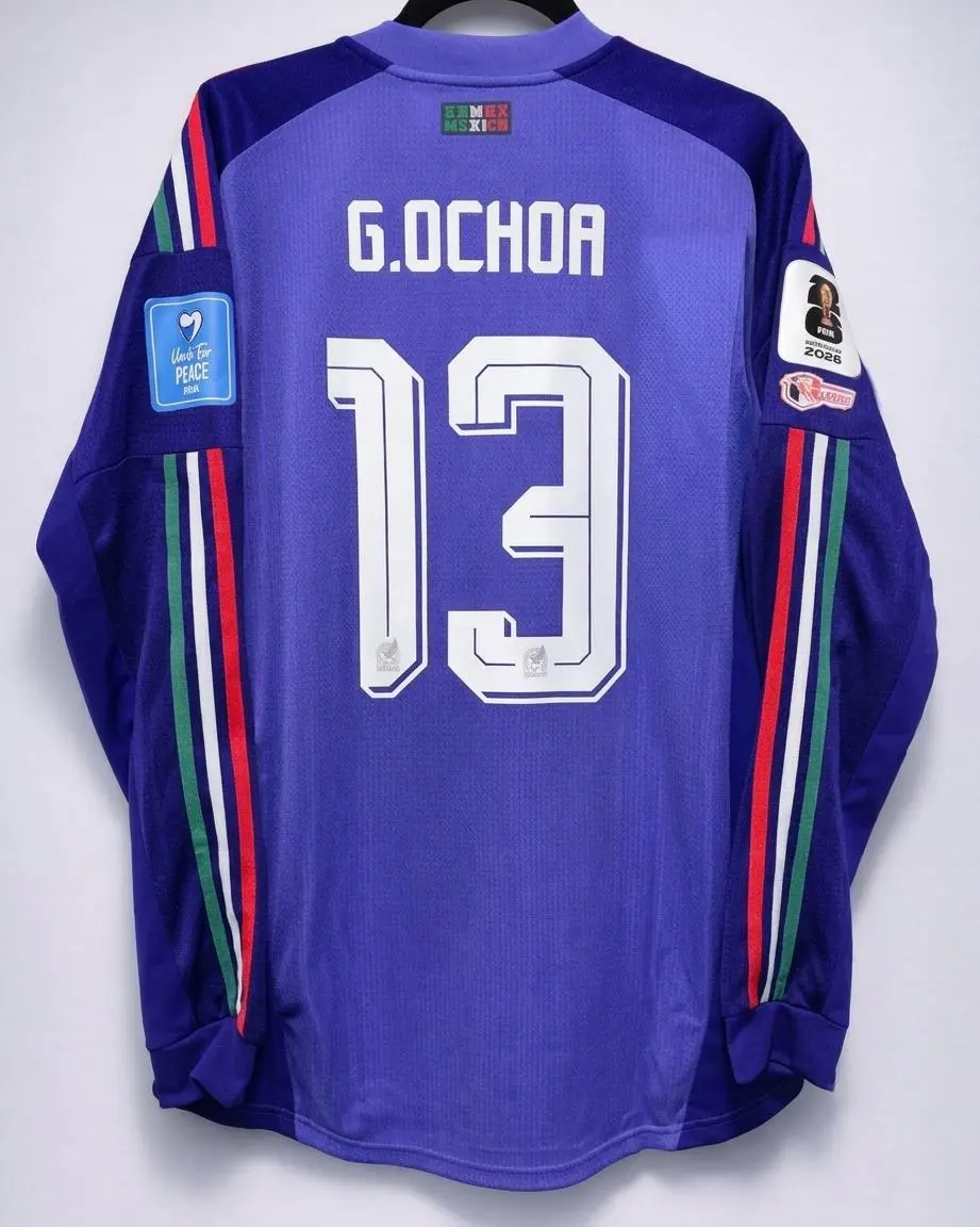 Ochoa long-sleeve jersey, WC2026 soccer jersey, Mexico national team soccer jersey, gift for men, sportswear.