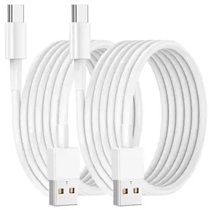 USB Type C Cable, Fast Charging Type C Charger Cord 2Pack 6FT, Fast Charger USB to USB C Cable Compatible with Samsung S23 S22 S21 Note 20 Ultra, Pad Pro 12.9 Air Mini MacBook