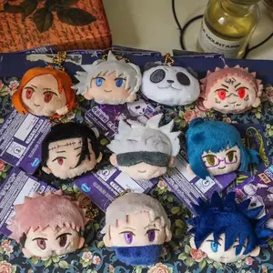 Anime Jujutsu Kaisen Merchandise Mini Plush Toy Keychain With Pin Itadori Yuji Gojo Satoru Panda Backpack Pendant Special Gifts