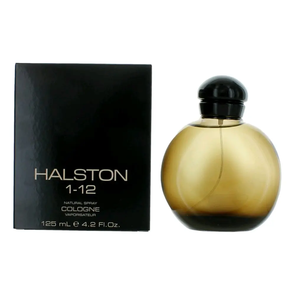 Halston 1-12 Cologne for Men, 4.2 oz Spray - Aromatic Green Fragrance with Citrus, Herbal, Amber, and Cedar Notes