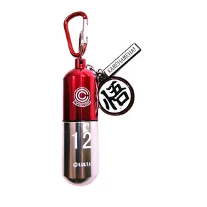 Capsule Corp KeyChain - Red Caosule  Metallic Son Goku DBZ