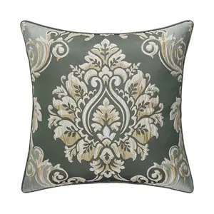 Alina Dusty Teal Square Decorative Throw Pillow 20" x 20"