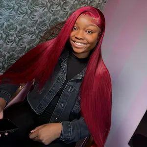 99J Burgundy Lace Front Wigs Human Hair 180% Density 13X6 HD Lace Frontal Human Hair Wigs For Woman 99J Body Wave Wig Pre Plucked with Baby Hair Red Wine Wigs for Women