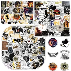Magical Fourth Wing & Dragon Rider Fantasy Book Sticker, 200pcs/set Waterproof   Decorative Sticker for Water Bottle, Laptop, Phone Case, Ornaments, Halloween