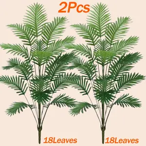 2 Tall 18-Head Palm Trees (110cm) Artificial Greenery, Fake Leaves for Home Decor, Wedding Decoration, Landscape Design, Artificial Simulation Plant