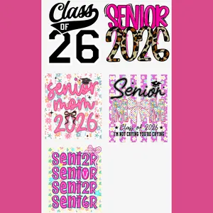 Senior Gang Sheet - Premade DTF Print for Adult Small to XL Shirt Sizes - Class of 26 Design