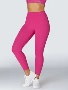 SHEFIT Boss Leggings™ - Berry Pink Spandex Women's Comfortable Fit Flat Bottom Medium TurboDry Fabric Squat-Proof High-Rise Waistband - Bag