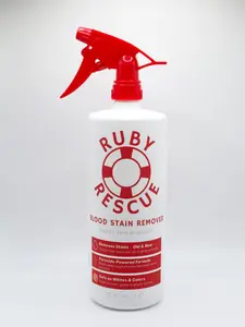 Ruby Rescue Stain Remover - Powerful Peroxide Formula for Clothes Carpets & Upholstery - Floral Scented Spray Cleaner - Instant Protein Stain Removal