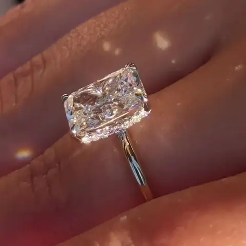 Fashion Engagement Ring for Women, elegant fashion rings, Wedding Bridal Proposal Jewelry, Trendy All-match & Exquisite Jewelry for Birthday Gift, Solitaire Ring, Solitaire Halo Ring, Beautiful Rings
