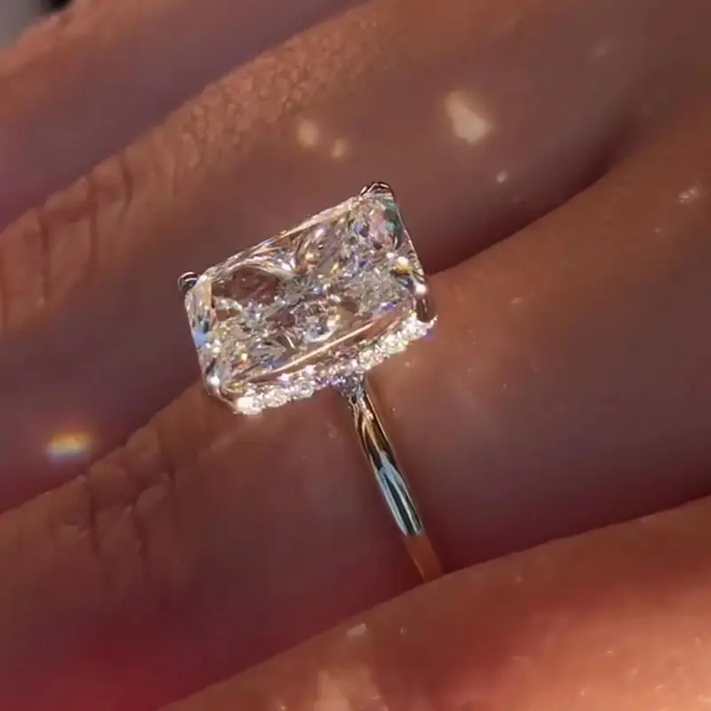 Fashion Engagement Ring for Women, elegant fashion rings, Wedding Bridal Proposal Jewelry, Trendy All-match & Exquisite Jewelry for Birthday Gift, Solitaire Ring, Solitaire Halo Ring, Beautiful Rings