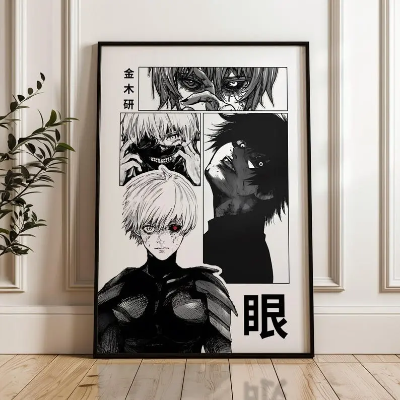 Kaneki Ken Poster, Tokyo Ghoul Manga Wall Art, Tokyo Ghoul Poster