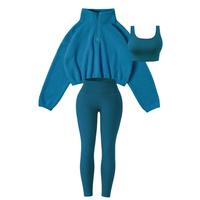 Peacock Blue Three-Piece Set