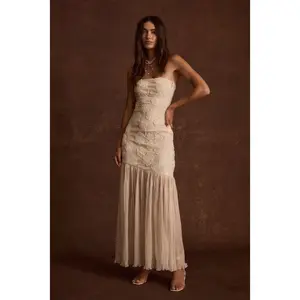 Daylight Blush Embroidered Maxi Dress