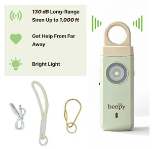 Personal Safety Alarm with LED Flashlight – Include Strap and Keychain