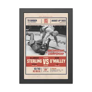 Fight Poster, poster, 292, Suga Sean O'Malley, Aljamain Sterling, UFC poster, MMA poster, wall decor, gift for him #25
